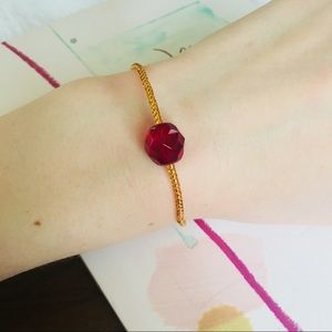 Gold ruby bracelet